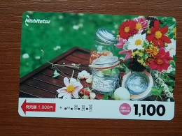 T-447 - JAPAN, Japon, Nipon, Carte Prepayee, Prepaid Card, FLOWER, FLEUR - Bloemen