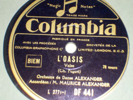 DISQUE VYNIL 78 TOURS VALSE  DE MAURICE  ALEXANDER  1922 - 78 G - Dischi Per Fonografi