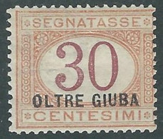 1925 OLTRE GIUBA SEGNATASSE 30 CENT MH * - I55-2 - Oltre Giuba