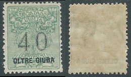 1925 OLTRE GIUBA SEGNATASSE PER VAGLIA 40 CENT MH * - I55-2 - Oltre Giuba