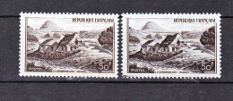 France  843  Variétés Noir Et Gris Brun Neuf ** TB MnH Sin Charnela - Unused Stamps