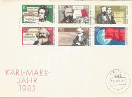 ALEMANIA DDR HALLE FDC KARL MARX - Karl Marx