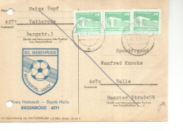 ALEMANIA DDR HALLE TARJETA TEMA FUTBOL FOOTBALL - Club Mitici