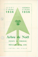 Programme Arbre De Noel Hotel De Ville De Paris 1956 - Programs