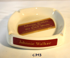 C313 Ancien Cendrier De Collection - Johnnie Walker Whisky - Porcelaine