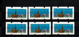 Belgium ATM - FRAMA 1990 (Mi 22 I) Monuments MNH Set - Neufs
