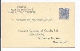 Canada P 69 ** -  1/2 Ct Edward Business Reply Card - 1903-1954 Rois