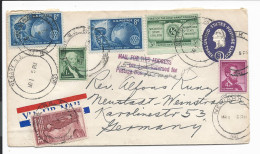 USA U 534 - 3 Ct Washington Umschlag M. 27 Ct ZF V. Newark Neustadt/Weinstr. Bedarfsverwendet, Nachgebühr Gestrichen - ...-1900