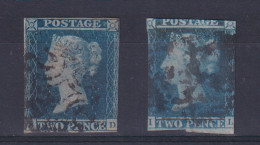 G.B.: 1841/51   QV   2d   Deep Blue And Pale Blue   [Imperf]  Used  - Usados