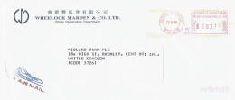 Hong Kong 1998 GPO Meter Pitney Bowes-GB “5357" PB125 On Franking Label Cover - Covers & Documents