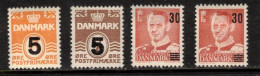 DENMARK DANMARK DÄNEMARK 1955 MI 358 359 360 361 MH(*). - Unused Stamps