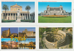 San Paolo Fuori Le Mura, Il Colosseo, Monumento A Vittorio Emanuele II , Etc Lot De 4 Cartes Postales - Collezioni & Lotti