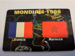 ITALIA/ITALY  PREPAID/ MONDIALI 1998 / FLAGS/ FRANCE MAROCCO MINT      **16068** - Colecciones'