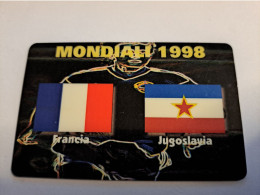 ITALIA/ITALY  PREPAID/ MONDIALI 1998 / FLAGS/ FRANCE / JUGOSLAVIA  MINT      **16069** - Verzamelingen