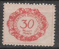 LIECHTENSTEIN  1920 SEGNATASSE  VALORE IN UN OVALE UNIF. 6  MLH  VF - Taxe