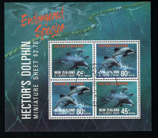 1991 Hector's Dolphin Michel NZ BL28 Stamp Number NZ B140a Yvert Et Tellier NZ BF78 Stanley Gibbons NZ MS1622 Used - Blocs-feuillets