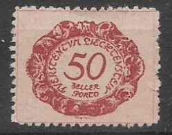 LIECHTENSTEIN  1920 SEGNATASSE  VALORE IN UN OVALE UNIF. 8   MLH  VF - Taxe