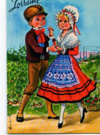 LORRAINE Couple De Jeunes Danseurs, Folklore, Vigne, Illustrateur - Lorraine