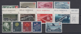 Svizzera Nuovi:  Annata 1947 Completa - Lotti/Collezioni