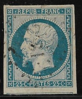 FRANCE N°10 Oblitéré - Filet Du Timbre Inférieur - 4 Belles Marges -  Sans Défaut - TTB - 1852 Louis-Napoleon