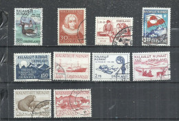 TEN AT A TIME - GREENLAND - LOT OF 10 DIFFERENT 2 - USED OBLITERE GESTEMPELT USADO - Colecciones & Series