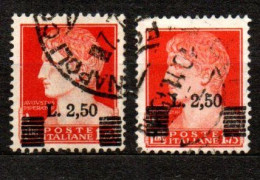 1945 - Italia - Luogotenenza  523 X 2 Soprastampato    ------ - Gebraucht