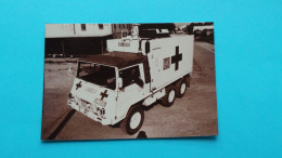 Leger MATERIAAL / VOERTUIG Ambulance / Rode Kruis ( Zie / Voir > SCAN ) GEEN Negatief In Bezit ( Blanco Rug ) 4 Stuks ! - Veicoli