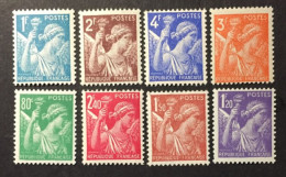 1944 France - Type Iris - 8 Stamps - Unused  ( Imperfect Gum ) - 1939-44 Iris