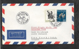 969) Norvegia Norge Busta Belege Primo Volo Erstflug SAS First Fligtht DC10 1974 Oslo New York - Storia Postale