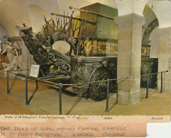 Duke Of Wellington's Funeral Carriage, St. Paul's Cathefral, London Note Taped On Back - St. Paul's Cathedral