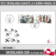 D0164# Groenlandia 2018 [FDC] Groenlandia En La II Guerra Mundial (N) - FDC