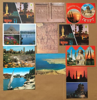 LOT DE 11 CPSM EGYPTE DIVERSES VUES -LUXOR-ALEXANDRIE-ASSOUAN-SHARM EL SHEILH-ABU SIMBEL-LE CAIRE - Collections & Lots