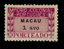 ! ! Macau - 1947 Postage Due 1 A - Af. P 34 - MH (cb 130) - Strafport