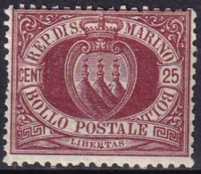 SAINT-MARIN - 25 C. De 1877/90 - Neufs