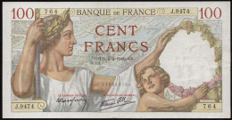 France 100 Francs 1940 ''Sully" AXF Banknote - 100 F 1939-1942 ''Sully''