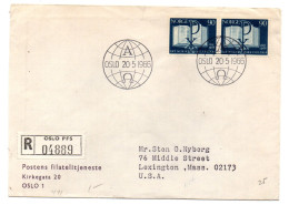 Carta Certificada De Noruega De 1966 - Lettres & Documents