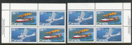 Canada MNH  Plate Blocks 1979 "Aircraft Flying Boats" - Other & Unclassified