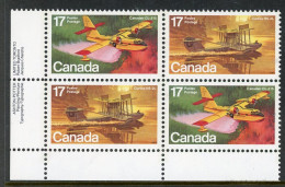 Canada MNH  Plate Block1979 "Aircraft Flying Boats" - Otros & Sin Clasificación