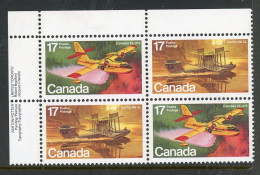 Canada MNH  Plate Block1979 "Aircraft Flying Boats" - Otros & Sin Clasificación