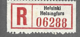 Recepisse  Ancien   De Lettre Recommandee   - Finlande -  Helsinki - Helsingfors - Other & Unclassified
