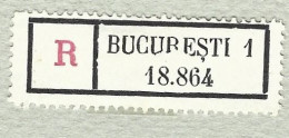 Recepisse  Ancien   De Lettre Recommandee   -  Roumanie - Bucuresti - Autres & Non Classés