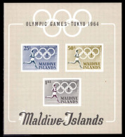 Maldive Islands 1964 Olympic Games Souvenir Sheet Unmounted Mint. - Maldives (...-1965)