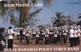 BAHAMAS ISL.(chip) - Royal Bahamas Police Force Band(BAH C6A), Black CN On Reverse, Used - Bahamas