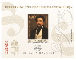 HUNGARY - 2023. S/S Imperforated - 220th Anniversary Of The Birth Of Ferenc Deák MNH!! - Neufs