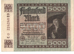 Billet De Banque Ancien/1Billet / Reichsbanknote/5 000 Fünthausend Mark/ Berlin/2 December 1922       BILL252 - 5.000 Mark