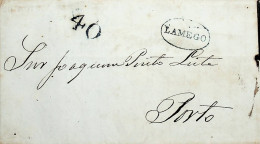 1852 Portugal Carta Pré-filatélica LMG 3 «LAMEGO» Azul - ...-1853 Prephilately