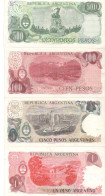 4 Billets De Banque Anciens/Casa De Moneda / Republica Argentina/1, 5 , 100 Et 500 Pesos /1980-85   BILL246 - Argentine