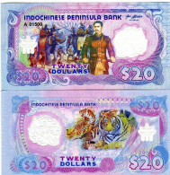 Indochinese Peninsula, $20, 2021, Clear Window Polymer, UNC > Battle, Tiger - Autres & Non Classés