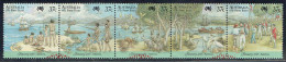 AUSTRALIA - 1988 First Fleet Arrival Strip Of 5 Stamps VST/ASC# 1045 Used - Used Stamps