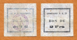 1918-1918 // P.O.W. // CALAIS // 23 ème Compagnie De Prisonniers De Guerre // 2 Francs - Notgeld